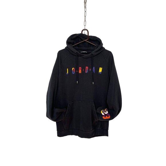 Jordan Brand Black Hoodie With Multicolor Logo & Number 23 Design  Medium - Picture 1 of 6